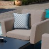 Maze Lounge Outdoor Fabric Pulse Taupe 3 Seat Sofa Set with Rising Table