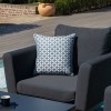 Maze Lounge Outdoor Fabric Pulse Charcoal 3 Seat Sofa Set with Rising Table