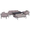 Maze Lounge Outdoor Fabric Pulse Taupe 3 Seat Sofa Set with Rising Table