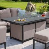 Maze Lounge Outdoor Fabric Pulse TaupeÂ 3 Seat Sofa Set with Fire Pit Table