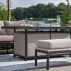 Maze Lounge Outdoor Fabric Pulse TaupeÂ 3 Seat Sofa Set with Fire Pit Table