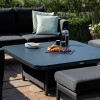 Maze Lounge Outdoor Fabric Pulse Charcoal Deluxe Square Corner Dining Set with Rising Table