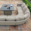 Maze Lounge Outdoor Fabric Pulse TaupeÂ Deluxe Square Corner Dining Set with Rising Table