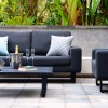 Maze Lounge Outdoor Fabric Ethos Charcoal 3 Seat Sofa Set with Coffee Table