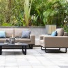 Maze Lounge Outdoor Fabric Ethos Taupe 3 Seat Sofa Set with Coffee Table