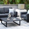 Maze Lounge Outdoor Fabric Ethos Charcoal 3 Seat Sofa Set with Coffee Table