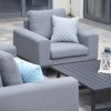 Maze Lounge Outdoor Fabric Ethos Flanelle 3 Seat Sofa Set with Coffee Table