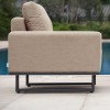 Maze Lounge Outdoor Fabric Ethos Taupe 3 Seat Sofa Set with Coffee Table