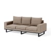 Maze Lounge Outdoor Fabric Ethos Taupe 3 Seat Sofa Set with Coffee Table