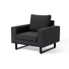 Maze Lounge Outdoor Fabric Ethos Charcoal 3 Seat Sofa Set with Coffee Table