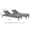 Maze Lounge Outdoor Fabric Oslo White Double Sunlounger Set