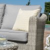 Maze Rattan Garden Furniture Oxford 3 Seat Sofa Set with Firepit Coffee Table