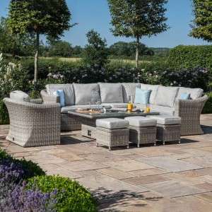 Maze Rattan Garden Furniture Oxford Deluxe Large Corner Dining Set with Rising Table and Armchair Maze Rattan Garden Furniture Oxford Deluxe Large Corner Dining Set with Rising Table and Armchair