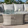 Maze Rattan Garden Furniture Oxford Large Corner Sofa Set with Fire Pit