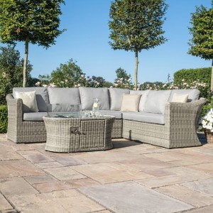 Maze Rattan Garden Furniture Oxford Large Corner Sofa Set with Fire Pit Maze Rattan Garden Furniture Oxford Large Corner Sofa Set with Fire Pit