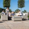 Maze Rattan Garden Furniture Oxford Royal U Shaped Sofa Set with Rising Table