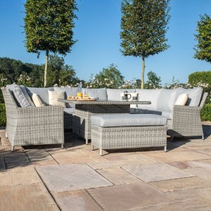 Maze Rattan Garden Furniture Oxford Royal U Shaped Sofa Set with Rising Table Maze Rattan Garden Furniture Oxford Royal U Shaped Sofa Set with Rising Table