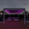 Maze Lounge Outdoor Furniture White 3mx4m Rectangular Aluminium Pergola with 4 Drop Sides