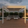 Maze Lounge Outdoor Furniture White 3m Square Aluminium Pergola with 4 Drop Sides