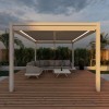 Maze Lounge Outdoor Furniture White 3mx4m Rectangular Aluminium Pergola with 4 Drop Sides