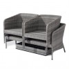 Maze Rattan Garden Furniture Santorini 2 Seat Sofa Set with Coffee Table