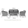 Maze Rattan Garden Furniture Santorini 2 Seat Sofa Set with Coffee Table