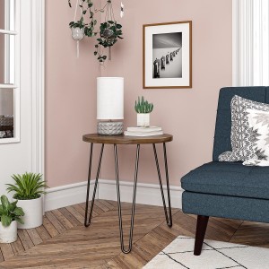 Owen Round Wooden Furniture Walnut End Table Owen Round Wooden Furniture Walnut End Table