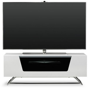 Alphason Furniture Chromium White Glass Top TV Stand Alphason Furniture Chromium White Glass Top TV Stand