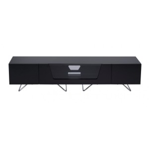 Alphason Furniture Chromium Cab Black TV Cabinet Alphason Furniture Chromium Cab Black TV Cabinet