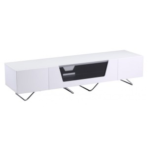 Alphason Furniture Chromium White Glass Top TV Stand Alphason Furniture Chromium White Glass Top TV Stand