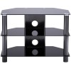 Alphason Furniture Essentials Black 2 Shelf TV Stand