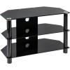 Alphason Furniture Essentials Black 2 Shelf TV Stand