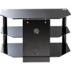 Alphason Furniture Essentials Black 2 Shelf TV Stand