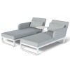 Maze Lounge Outdoor Fabric Unity Lead Chine Double Sunlounger