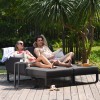 Maze Lounge Outdoor Fabric Unity Charcoal Sunlounger