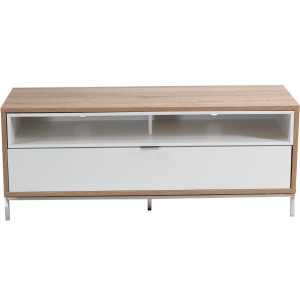 Alphason Furniture Chaplin White and Light Oak TV Cabinet Alphason Furniture Chaplin White and Light Oak TV Cabinet
