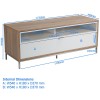 Alphason Furniture Chaplin White and Light Oak TV Cabinet