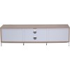 Alphason Furniture Chaplin White and Light Oak TV Cabinet