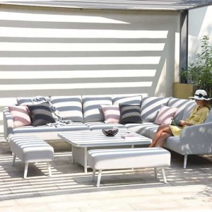 Maze Lounge Outdoor Fabric Ambition Lead Chine Square Corner Dining Set with Rising Table Maze Lounge Outdoor Fabric Ambition Lead Chine Square Corner Dining Set with Rising Table
