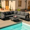 Maze Lounge Outdoor Fabric Cove Charcoal Corner Sofa Group