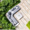 Maze Lounge Outdoor Fabric Cove Flanelle Corner Sofa Group