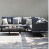 Maze Lounge Outdoor Fabric Cove Flanelle Corner Sofa Group