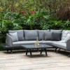 Maze Lounge Outdoor Fabric Cove Flanelle Corner Sofa Group