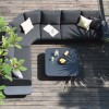 Maze Lounge Outdoor Fabric Cove Charcoal Large Corner Sofa Group