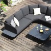 Maze Lounge Outdoor Fabric Cove Charcoal Large Corner Sofa Group