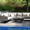 Maze Lounge Outdoor Fabric Cove Taupe Large Corner Sofa Group