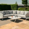 Maze Lounge Outdoor Fabric Cove Lead Chine Corner Sofa Group