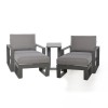 Maze Lounge Outdoor Amalfi Aluminium Grey 5 Piece Lounge Set