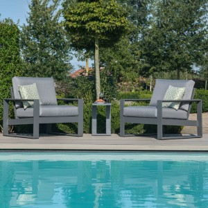 Maze Lounge Outdoor Amalfi Aluminium Grey 5 Piece Lounge Set Maze Lounge Outdoor Amalfi Aluminium Grey 5 Piece Lounge Set