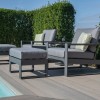 Maze Lounge Outdoor Amalfi Aluminium Grey 5 Piece Lounge Set